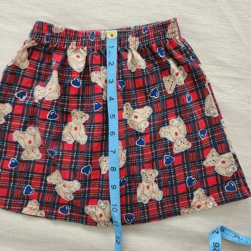 Vintage Plaid Bear Skirt 4t/5t
